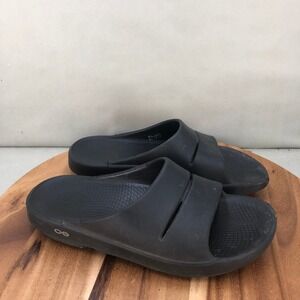 OOFOS OOahh Sport Recovery Slide Sandals Black Mens 9 Womens 11 Slip On